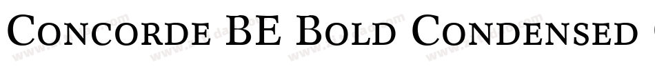 Concorde BE Bold Condensed Outline字体转换